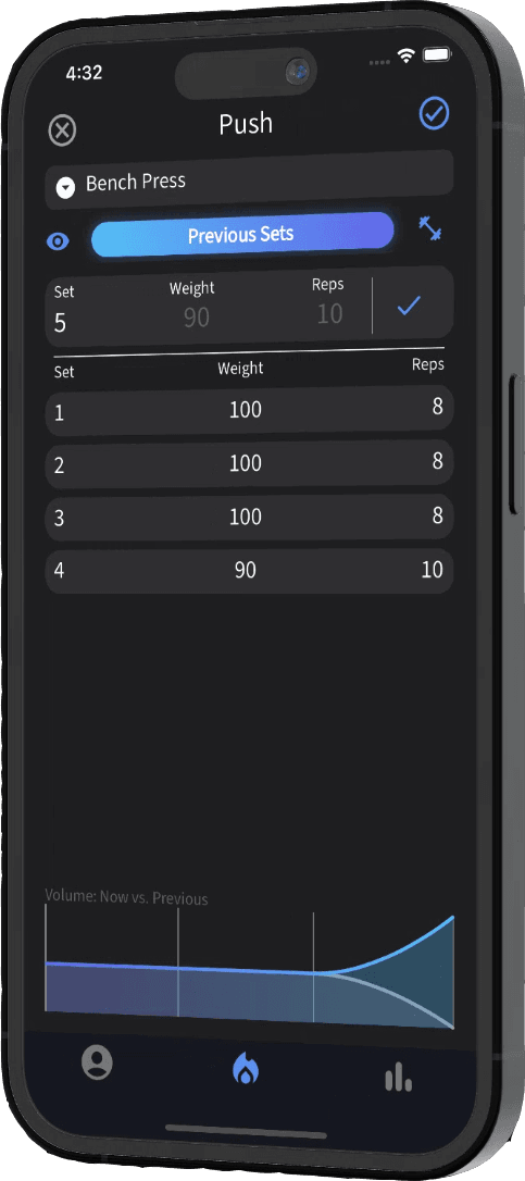 Streak Gym Log App Mockup 1